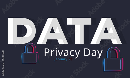 Data privacy day. background, banner, card, poster, template. Vector illustration.
