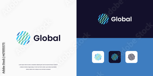 Vector Global Tech Logo Design Template