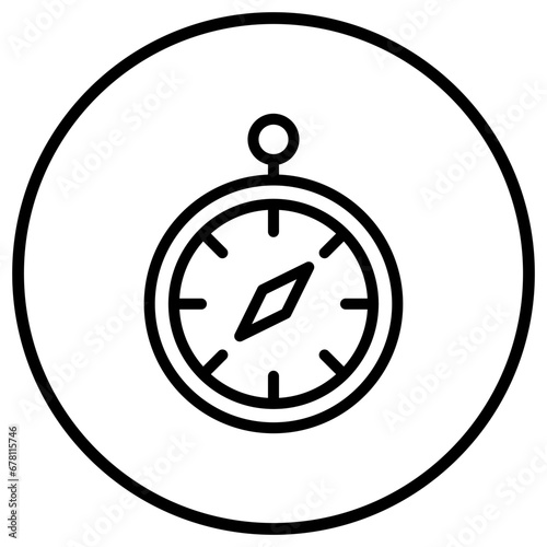Chronometer Vector Icon Design Illustration
