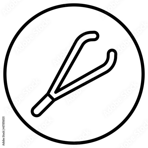 Tweezers Vector Icon Design Illustration