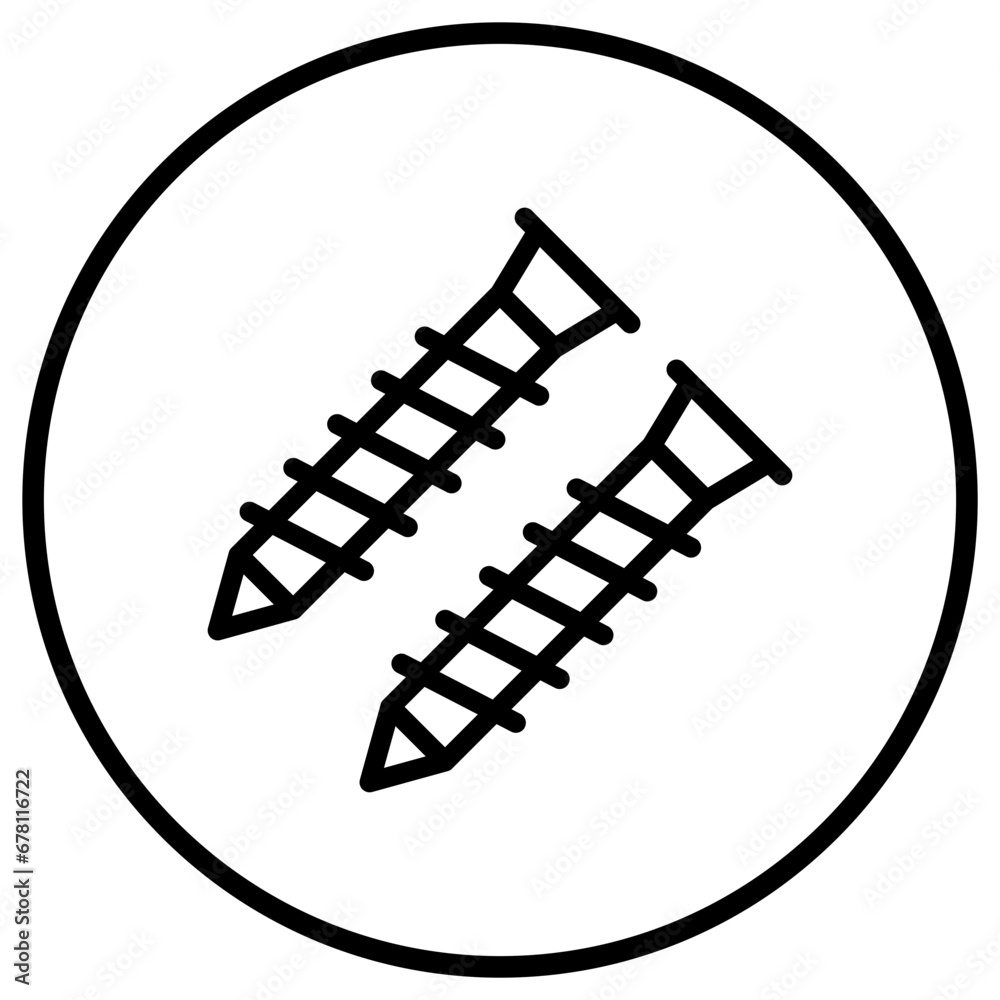 Screw Vector Icon Design Illustration Screw Vector Icon Design Illustration