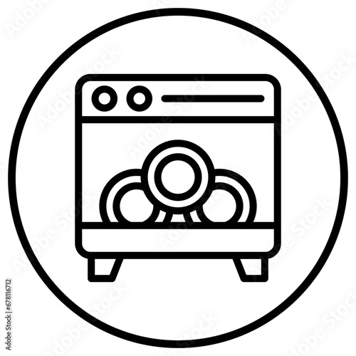 Dishwasher Vector Icon Design Illustration