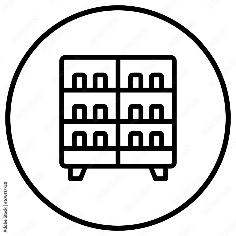 Product Shelf Vector Icon Design Illustration