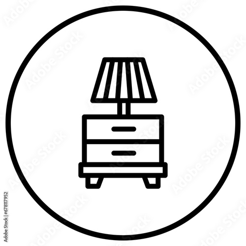 Nightstand Vector Icon Design Illustration