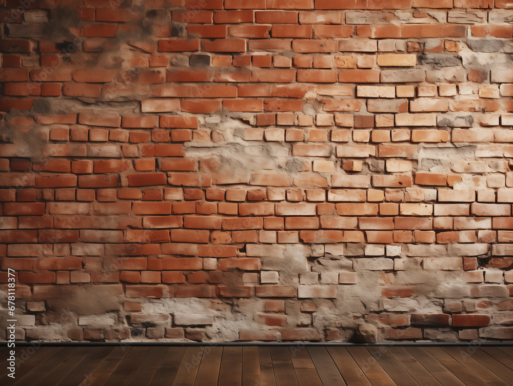 wand mit tapete steintapete steine gemauert mauer rote ziegelsteine