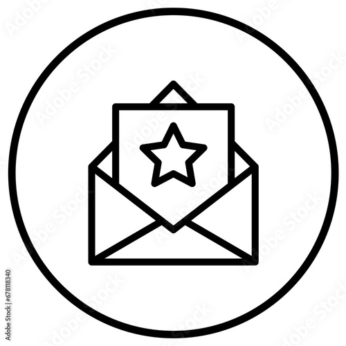 Starred Message Vector Icon Design Illustration