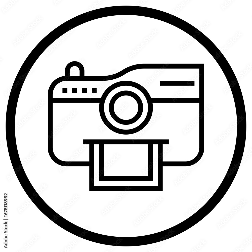 Instant photography Vector Icon Design Illustration