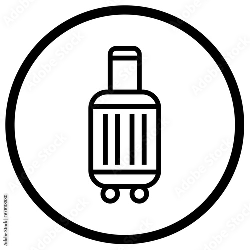 Luggage Vector Icon Design Illustration