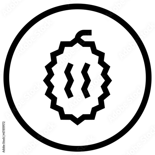 Durian Vector Icon Design Illustration