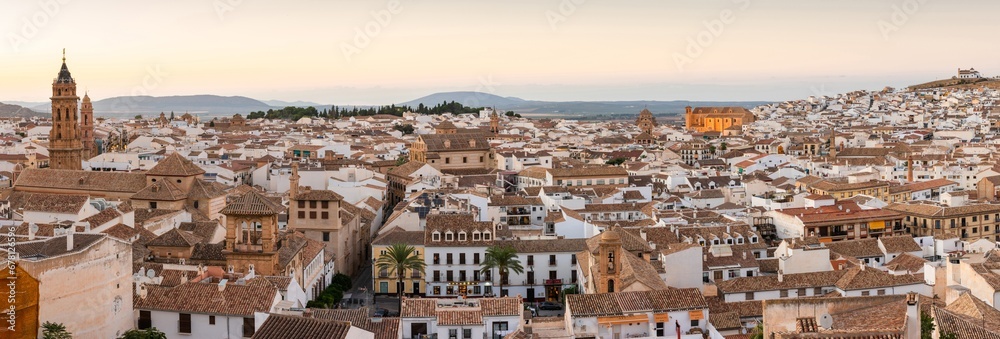 Obraz premium Panoramic view of Antequera cityscape , Andalusia , Spain