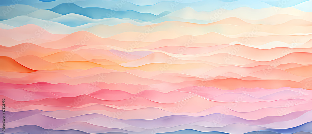pattern of horizons in different pastel tones, representing tranquility and serenity, minimalist, hypermaximalist watercolor pattern of horizons in different pastel tones, representing tranquility and serenity, minimalist, hypermaximalist watercolor