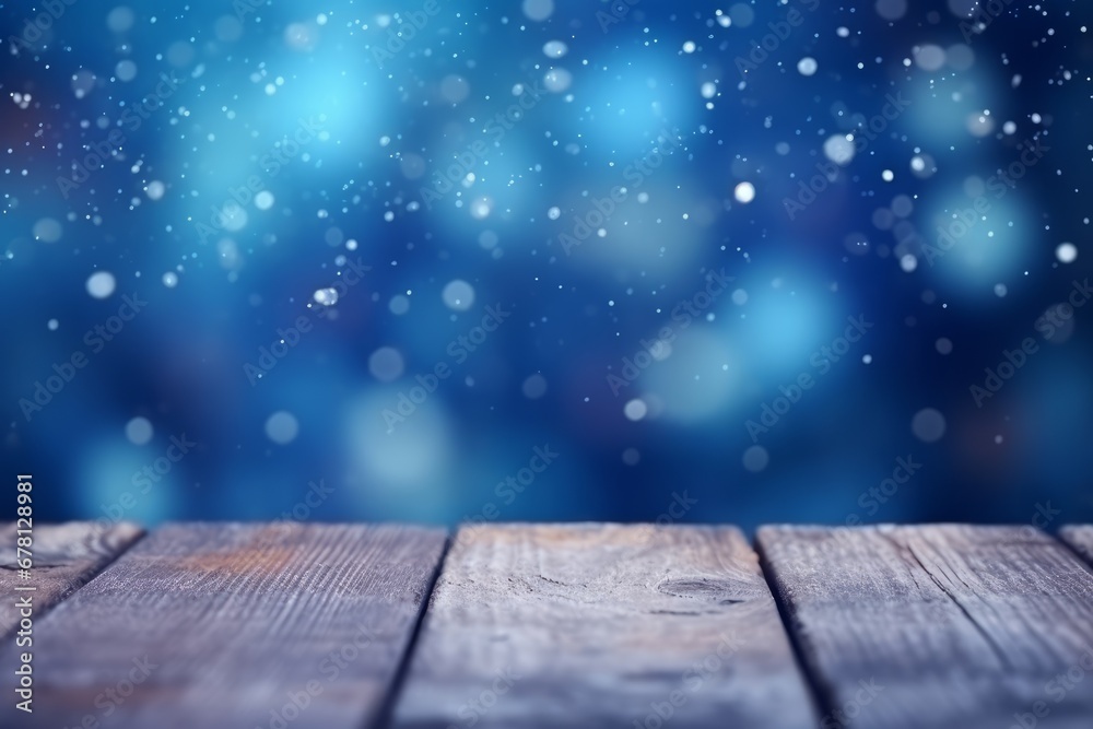 Snowflakes Falling, Bokeh Background, White Snow on Blue Background, Christmas Theme, Christmas Background, Copy Space, Christmas Ornaments Snowflakes Falling, Bokeh Background, White Snow on Blue Background, Christmas Theme, Christmas Background, Copy Space, Christmas Ornaments