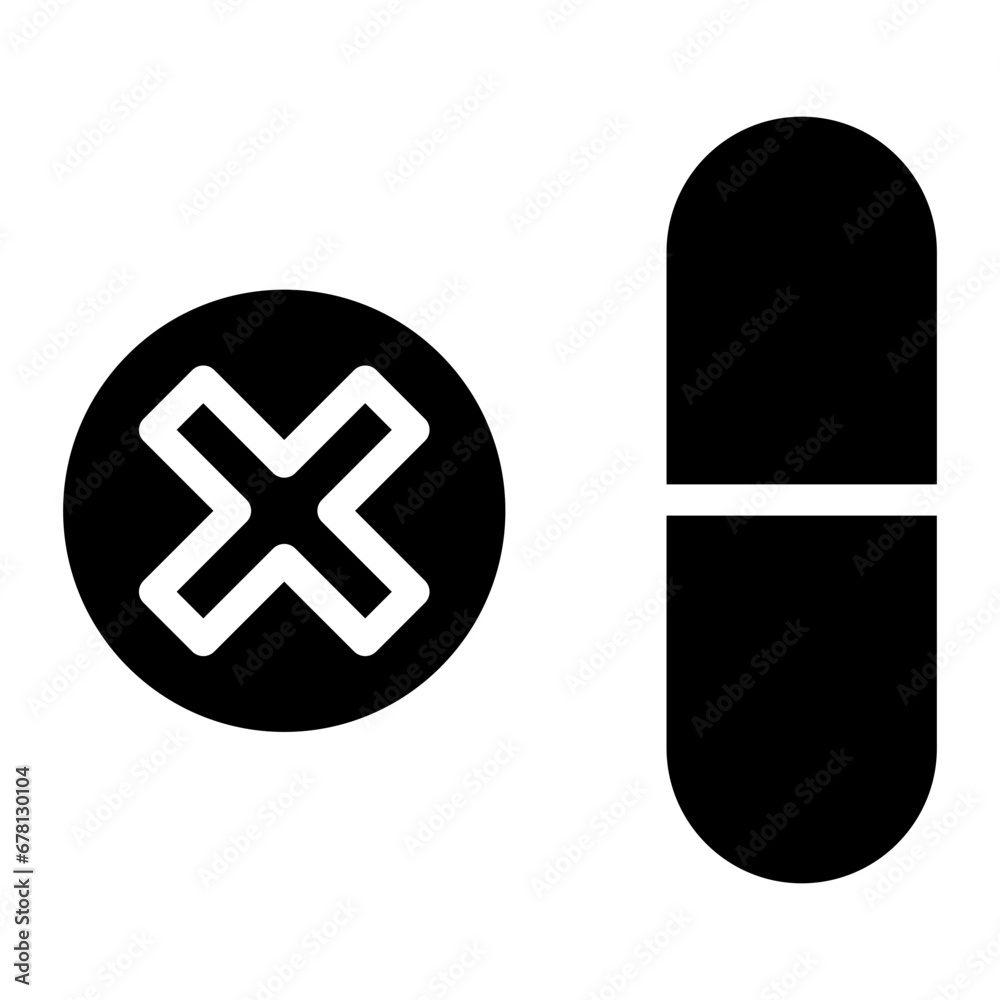 Obraz premium no sleeping pills glyph