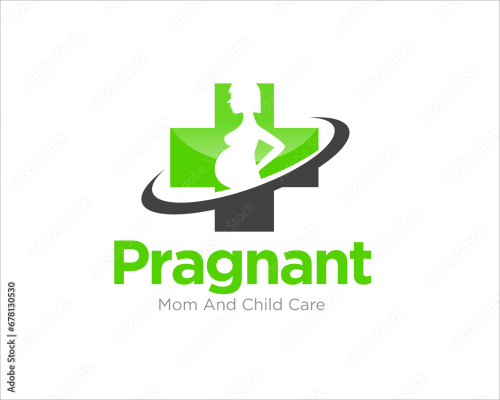 cross pregnant medical logo for medical and health service cross pregnant medical logo for medical and health service