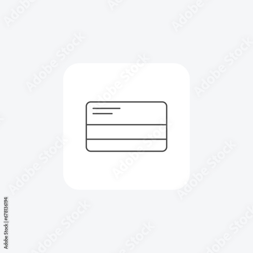 Credit Card,Payment card, Chronicles  thin line Icon set isolated on white background vector illustration Pixel perfect

