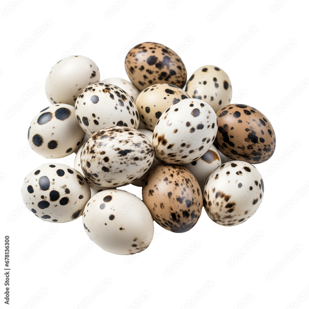 quail eggs isolated on transparent background
