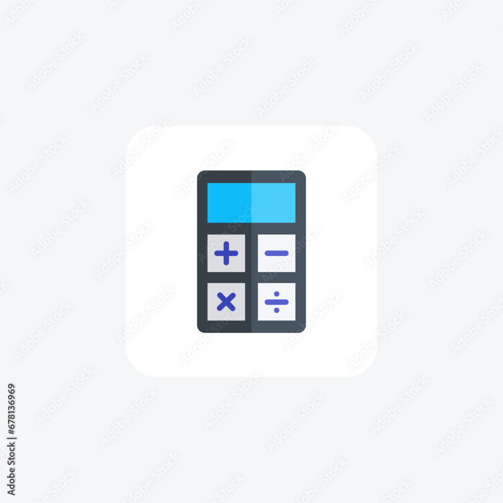 Calculator, Mathematical tool, Mathematical accuracy flat icon, flat color icon, pixel perfect icon
