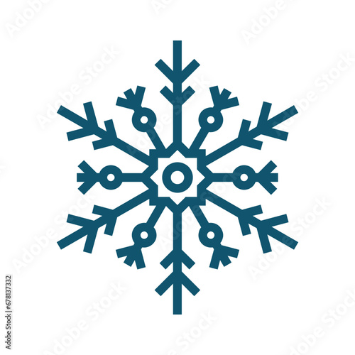 Snowflake Element Vector Flat Design
