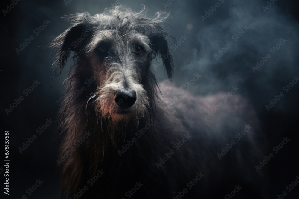 A Scottish deerhound portrait