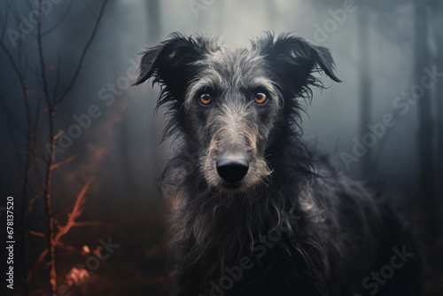 A Scottish deerhound portrait