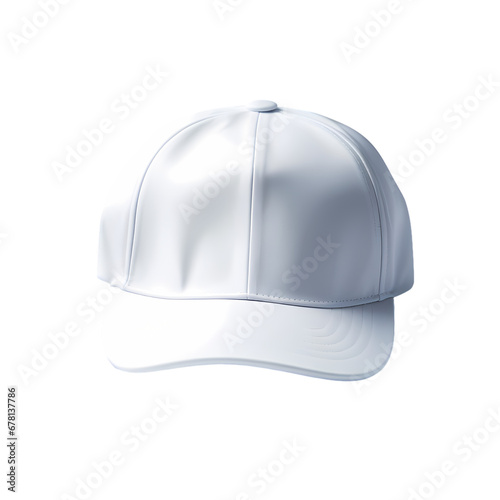 White hat on transparent background, white background, isolated, icon material, vector illustration