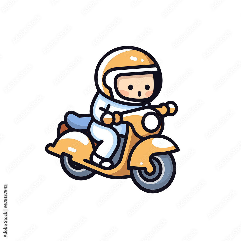 a person riding a scooter a person riding a scooter