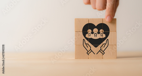 Employee benefits concept. Indirect and non cash compensation paid to employees offered to attract and retain employees. Fringe benefits for employee engagement. Insurance, paid vacation, office perks