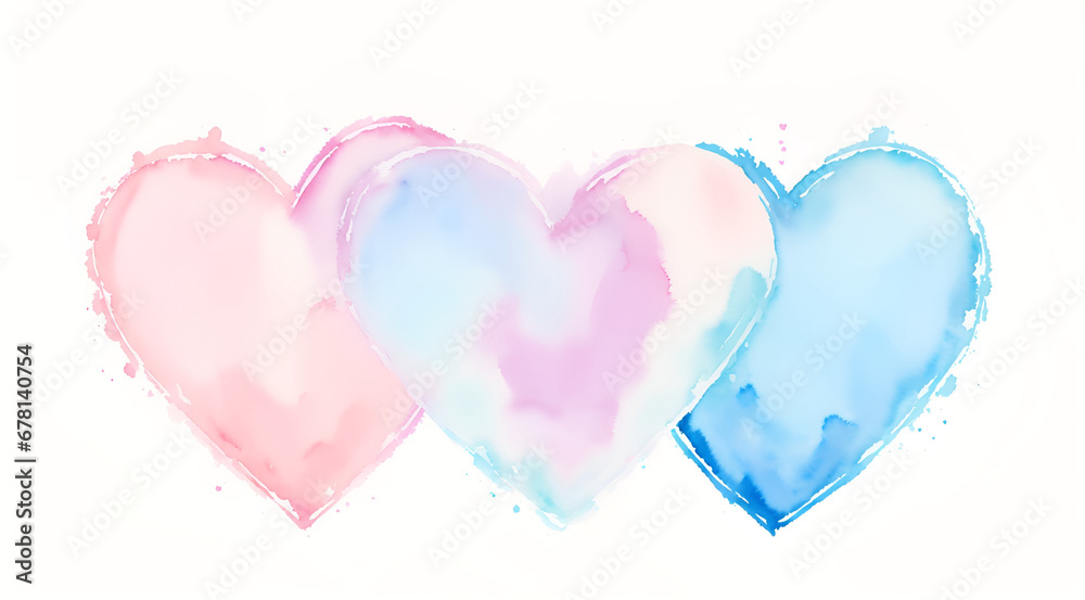 This watercolor painting of swirling hearts is a beautiful and romantic representation of love. The hearts are rendered in a variety of shades. Valentine's Day cards and gifts