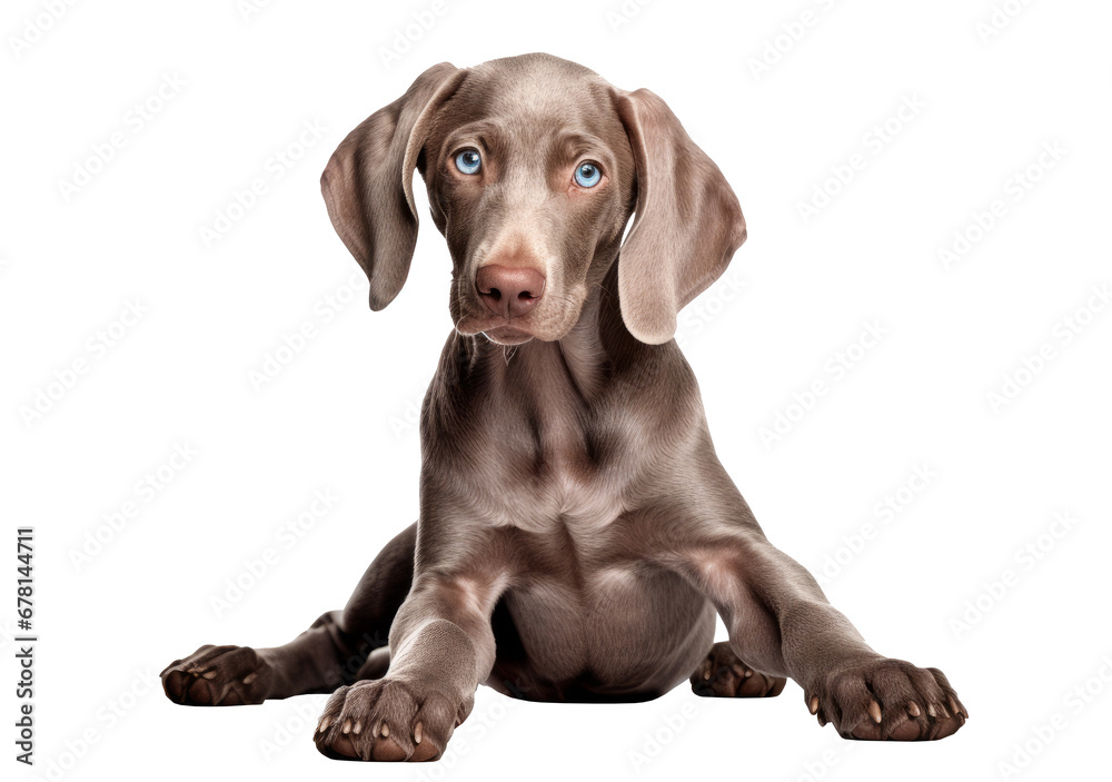 Cute playful doggy or pet is playing and looking happy isolated on transparent background