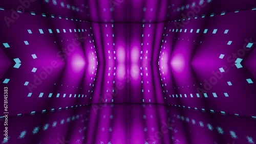 4K neon futuristic concert stage wall loop background