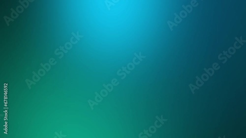 Blurred blue and green bright lights on gradient background. Moving gradient, soft colors and slow movement.
