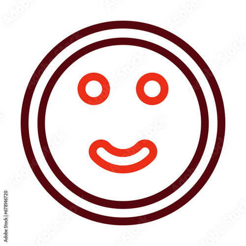 Happy Thick Line Two Colors Icon Design