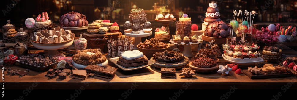 Delicious Chocolate Sweets Table