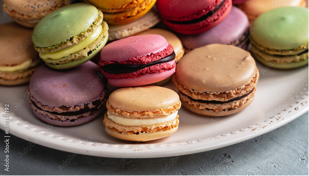 colorful macrons on a plate colorful macrons on a plate