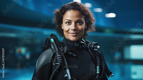 woman Hobby scuba diving