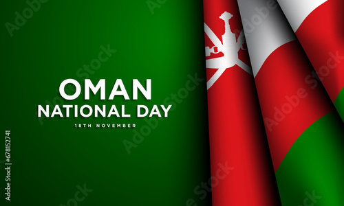 Oman national day background design.