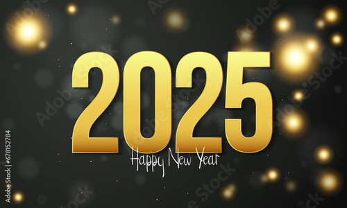 2025 Happy New Year Background Design.