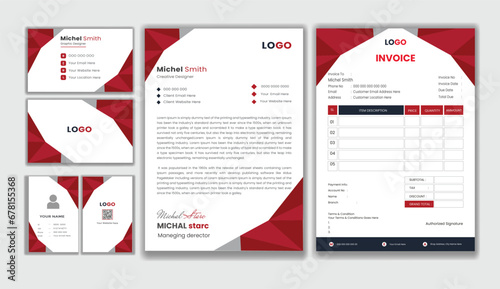  Corporate business stationery pack template