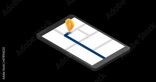 GPS map on smartphone