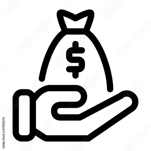 bribe line icon