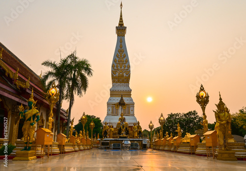 wat that panom sunset  thailand