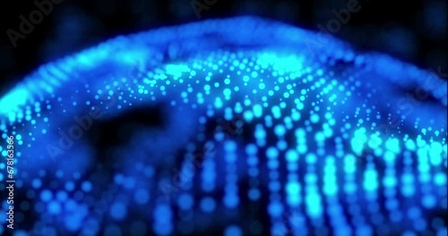 Background blue particles 4K video