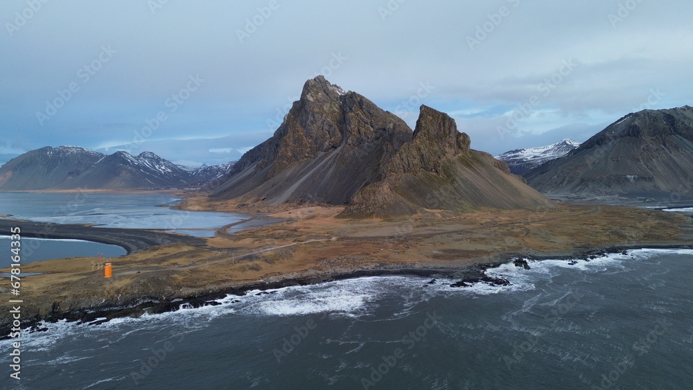 Landscape Iceland Mountain Ice Ocean Landscape Iceland Mountain Ice Ocean