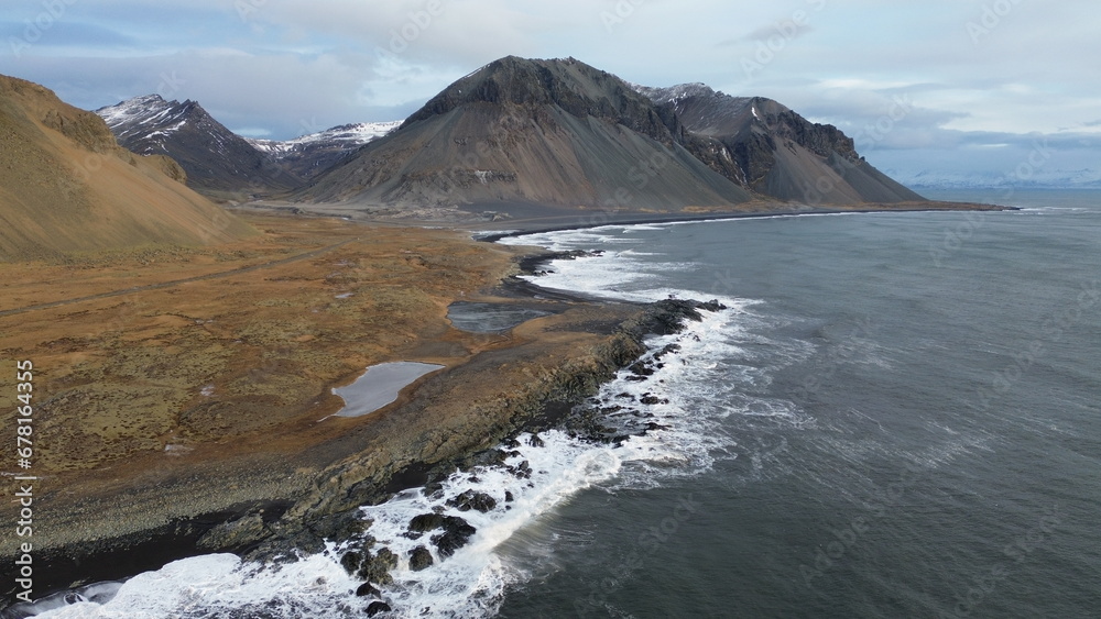 Fototapeta premium Landscape Iceland Mountain Ice Ocean