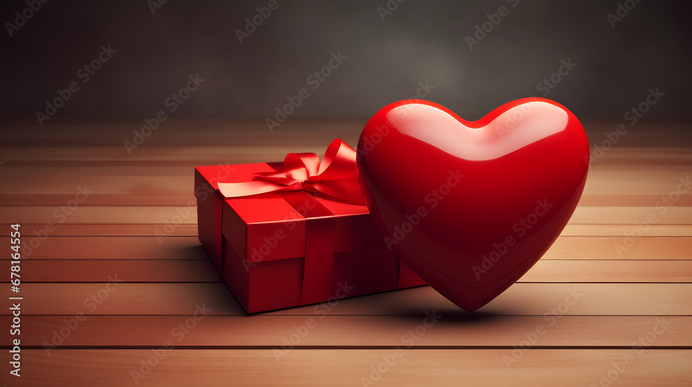 A red heart with a red box and a box of hearts on it A red heart with a red box and a box of hearts on it