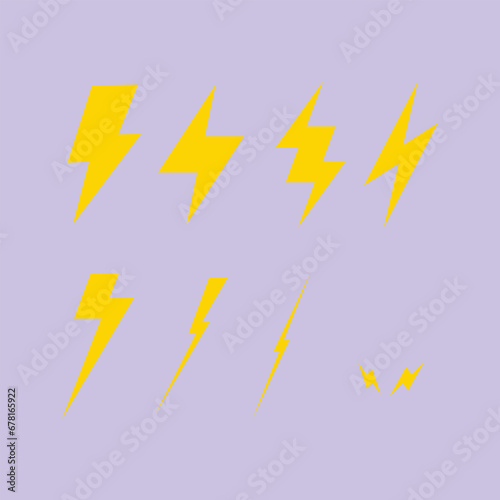 Lightening Thunderbolt Illustration Vector Icon Electric Spark Vector