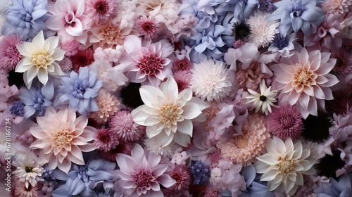 A Lush Tapestry of Blooms: Exquisite Floral Diversity in Soft Pastel Tones © SK