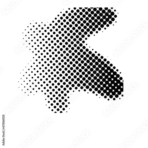 black abstract halftone 