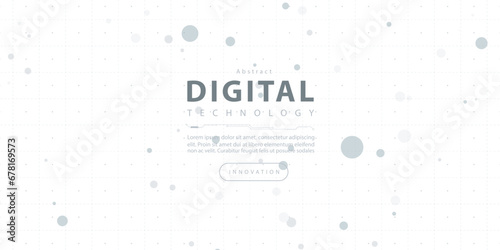 Digital technology futuristic internet network speed connection white background, cyber nano information, abstract communication, innovation future tech data, Ai big data line dot illustration vector