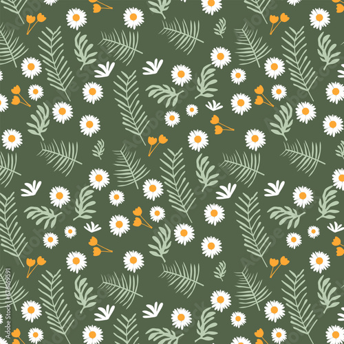 Vector seamless background. leaf pattern Seamless pattern hand-drawn with tropical leaves. floral seamless pattern with leaves The geometric pattern